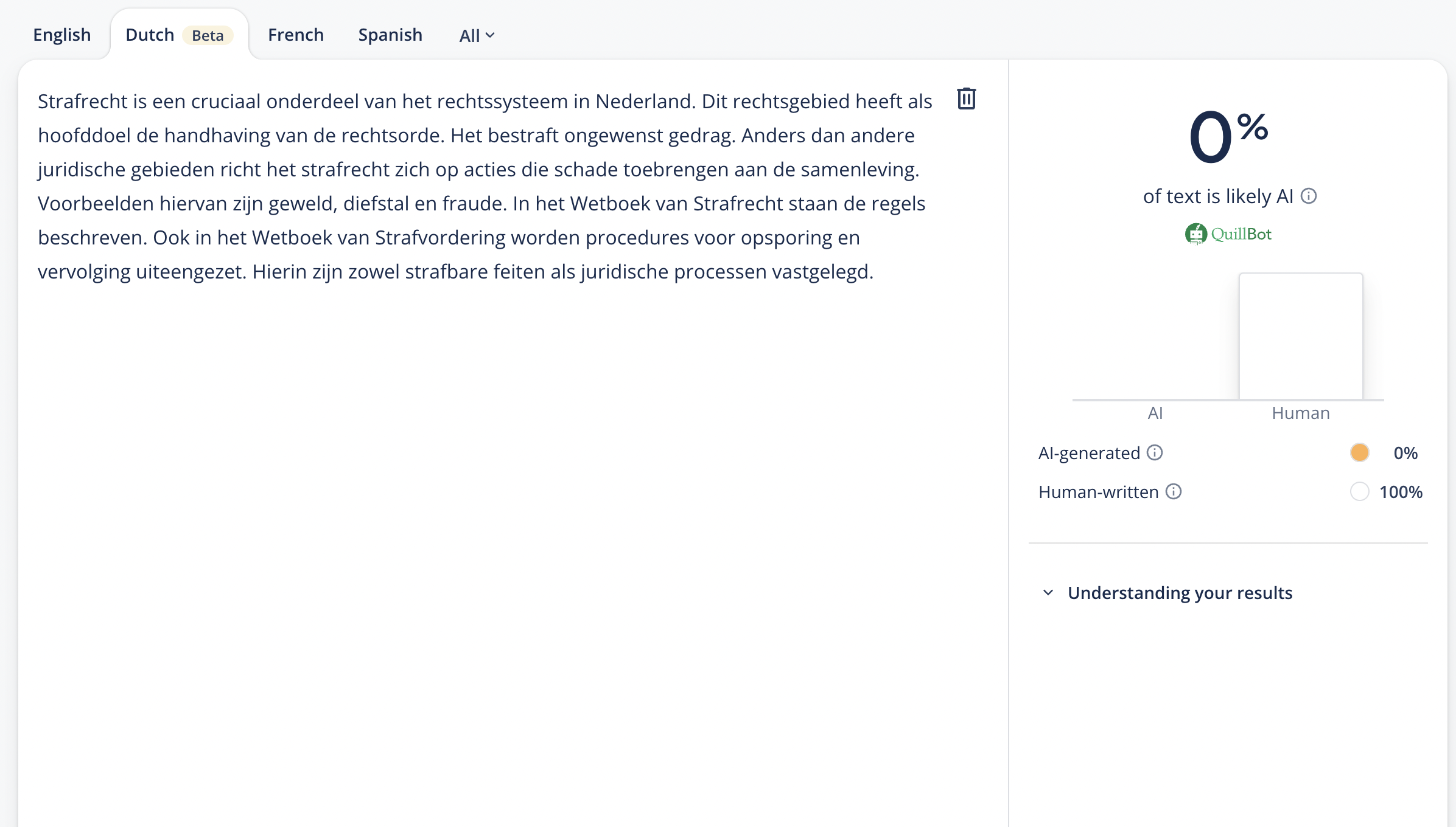 AI Detection Result - 0% AI Detected